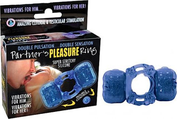 Partners Pleasure Ring Blue Male Sex Toys