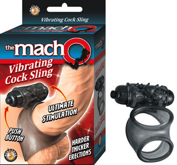 Macho Vibrating Erection Sling Black by NassToys