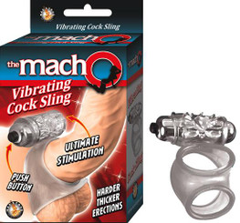 Macho Vibrating Cock Sling Clear