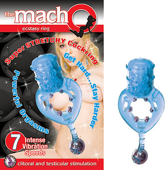 Macho Ecstasy Ring Blue Mens Sex Toys