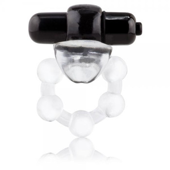 Overtime Black Vibrating Ring by Screaming O