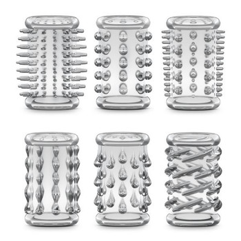 Stay Hard Penis Sleeve Kit Clear 6 Pack by Blush