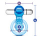 Blush Novelties Stay Hard 10 Function Vibrating Tongue Ring Blue - Product SKU BN66092