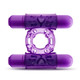 Double Play Dual Vibrating Cock Ring Purple Men Sex Toys