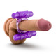 Double Play Dual Vibrating Cock Ring Purple by Blush Novelties - Product SKU BN77101