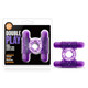 Blush Novelties Double Play Dual Vibrating Cock Ring Purple - Product SKU BN77101