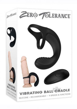 Zt Vibrating Ball Cradle Black Men Sex Toys
