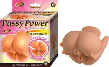 Pussy Power Threesome Beige Sex Toys For Men