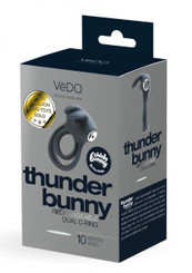 Thunder Bunny Recharge Dual Ring Black Best Male Sex Toys