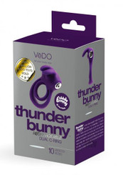 Thunder Bunny Recharge Dual Ring Purple Best Sex Toy For Men