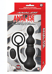Anal-ese Remote Pleasure Plug/cring Blk Male Sex Toys
