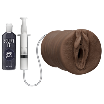 Squirt It Squirting Pussy Chocolate Brown Stroker Men Sex Toys