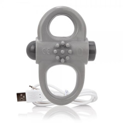 Screaming O Charged Yoga Vibrating Ring Gray Male Sex Toys