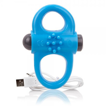 Screaming O Charged Yoga Vibrating Ring Blue Mens Sex Toys