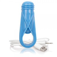 Charged Oyeah Plus Ring Blue Vibrating Erection Ring by Screaming O