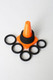 Play Zone Kit Black 9 Rings and Storage Cone by Perfect Fit Brand - view 2