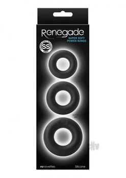 Renegade Super Soft Power Rings 3pk Blk Best Sex Toy For Men