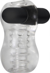 The Crackle Rechargeable Compact Stroker Clear Best Male Sex Toys