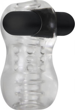 The Crackle Rechargeable Compact Stroker Clear Best Male Sex Toys