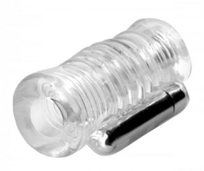 Palm-Tec Vibe Tube Vibrating Stroker Clear Male Sex Toys