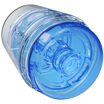 Main Squeeze Pop Off Optix Crystal Blue Compact Stroker by Doc Johnson