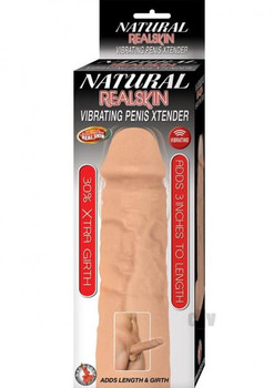 Natural Realskin Vibe Penis Xtend White by Novelties By Nass-walk Inc