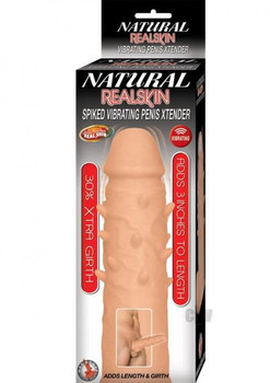 Natural Realskin Spiked Vibe Xtend White by Novelties By Nass-walk Inc