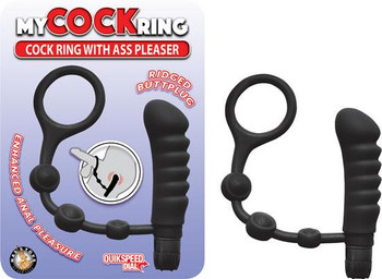 My Cockring With Ass Pleaser Black Best Male Sex Toys
