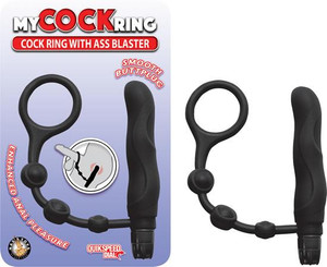 My Cockring With Ass Blaster Black Best Sex Toy For Men