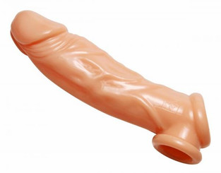 Penis Enhancer And Ball Stretcher Beige Men Sex Toys