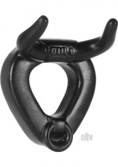 Bull Horned Cock Ring Black Male Sex Toy