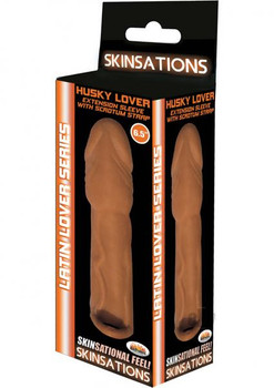 Latin Lover 6.5 inches Husky Extension Sleeve Scrotum Strap Mens Sex Toys