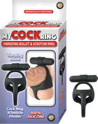 My Cock Ring Vibe Bullet Scrotum Ring Black Mens Sex Toys