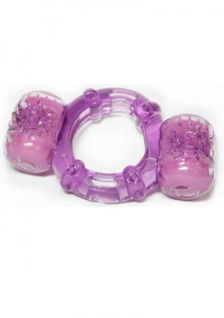 Hero Super Stud Partners Pleasure Ring XL Stretchy Silicone Ring Purple Sex Toys For Men