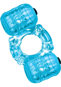 Hero Double Pleaser Teaser Cock Ring Waterproof Blue Best Sex Toy For Men