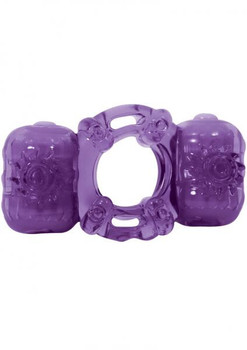 Partners Pleasure Ring Silicone Cock Ring Waterproof Purple Male Sex Toys