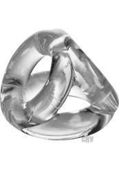 Oxballs Atomic Jock Tri-Sport 3 Ring Sling Cockring Clear