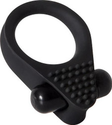 The Black Knight Black Vibrating Cock Ring Sex Toys For Men