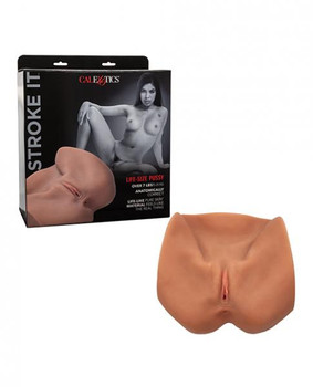 Stroke It Life Size Vagina - Brown by California Exotic Novelties