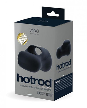 Vedo Hot Rod Rechargeable Warming Masturbator - Just Black Male Sex Toys