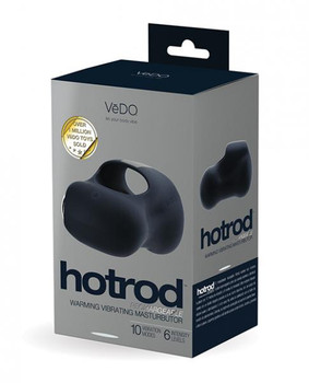 Vedo Hot Rod Rechargeable Warming Masturbator - Just Black by Savvy Co.