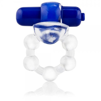Overtime Blue Vibrating Erection Ring Male Sex Toys