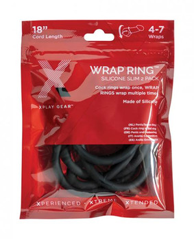 Xplay Gear Silicone 18 inches Slim Wrap - Black Pack Of 2