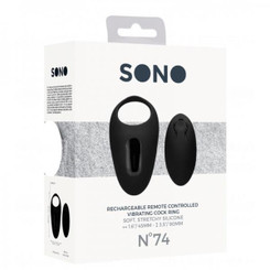 Sono No. 74 - Remote Controlled Vibrating Erection Ring - Black by Shots America LLC