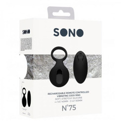 Sono No. 75 - Remote Controlled Vibrating Erection Ring - Black by Shots America LLC