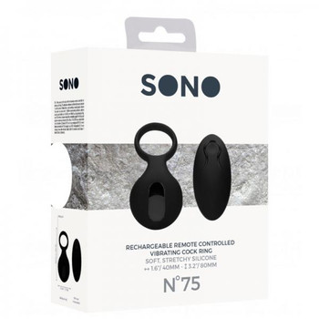 Sono No. 75 - Remote Controlled Vibrating Erection Ring - Black by Shots America LLC