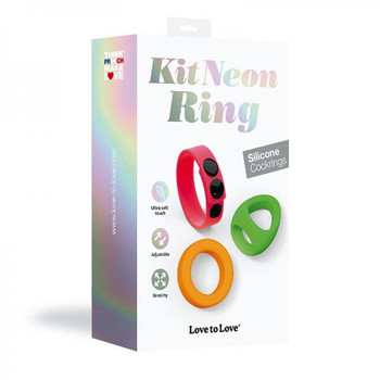Love To Love Erection ring Kit Neon by Lovely Planet USA
