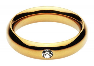 Rhinestone Accented Golden Heavy Weight Erection Ring 1.75 Inches by XR Brands