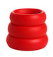 XR Brands 3 Piece Silicone C Ring Set - Red - Product SKU CNVXR-AD143-RED