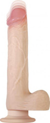 Adams Rechargeable Thrusting Dildo with Remote Beige